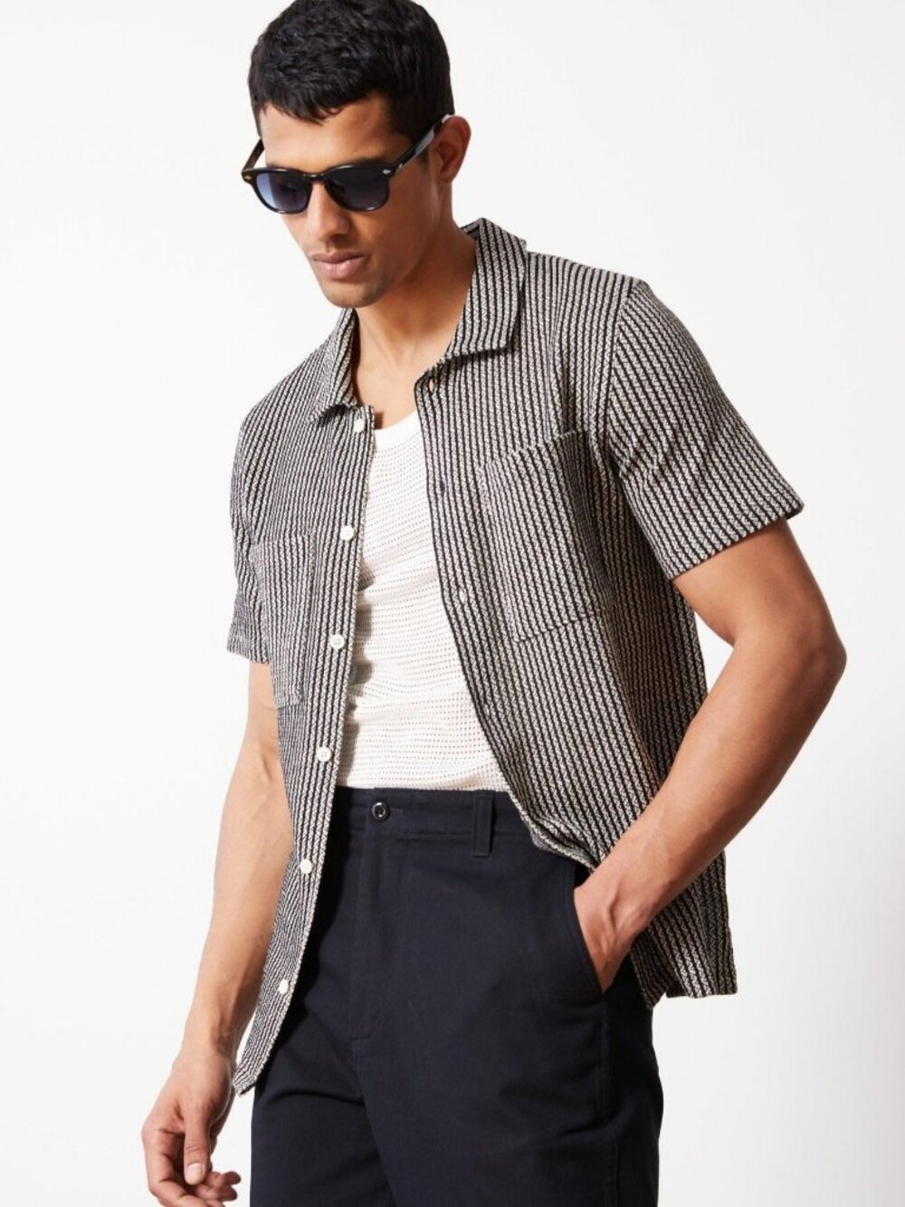 Todd Snyder Mens Jacquard Cotton Linen Knit Polo Button Up Shirt Size XL New